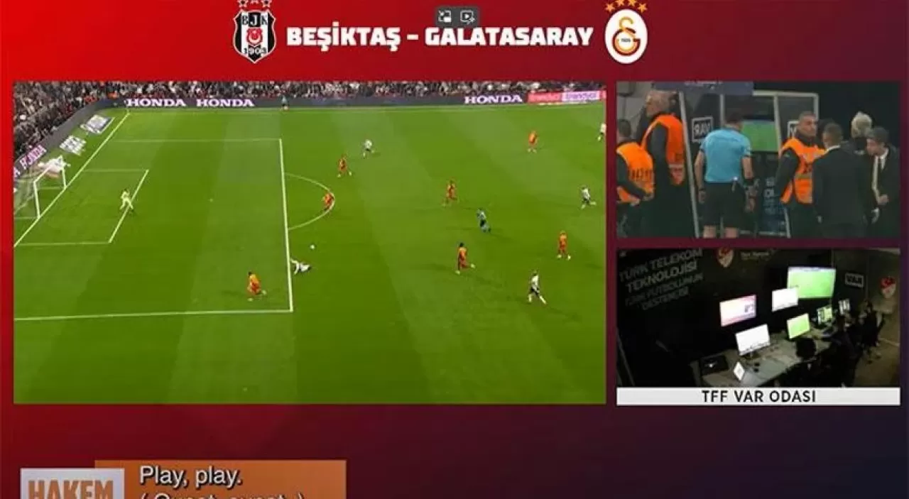 Beşiktaş-Galatasaray derbisinin VAR incelemeleri sonuçlandı!
