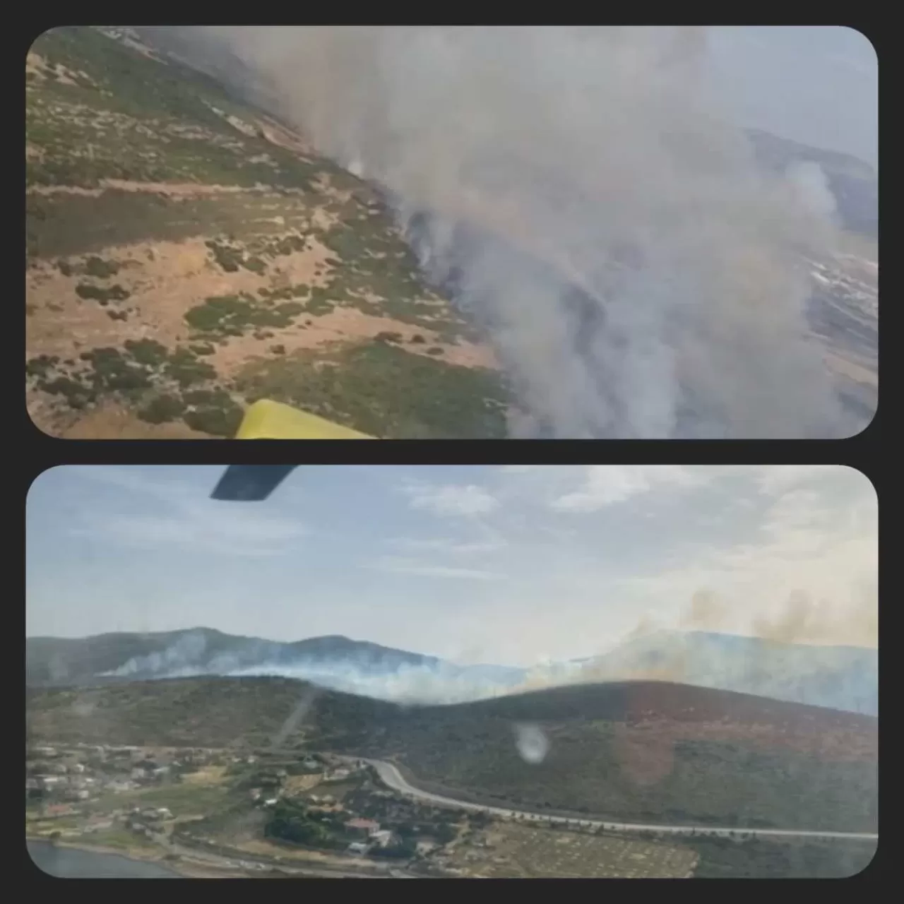 Ekipler karadan ve havadan müdahale ediyor