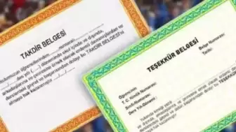 Ortaokul ve liselerde taktir ve teşekkür belgesi için gerekli puanlar nelerdir?
