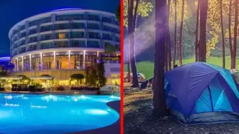 Otel fiyatlarında artış yaşanıyor. Tatilciler 5 bine otel yerine 650 TL’ye deniz kıyısında çadır keyfi yapmayı tercih ediyor!