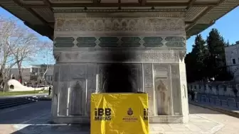 Tarihi mirasa saldırı: Tophane Çeşmesi ateşe verildi