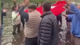 Osman Ağa Köyü’ne iş makineleri girdi, yurttaşlar denizde eylem yaptı