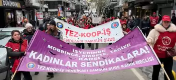 Tez-Koop-İş’li kadınlar 8 Mart için meydanlardaydı