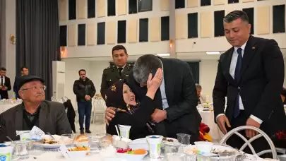 Banaz ilçesinde şehit aileleri ve gaziler için özel bir gönül sofrası hazırlandı.