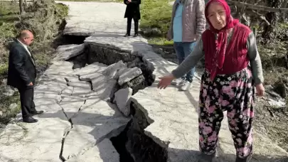 Kentte geçen hafta etkili olan kar yağışları ve yağmurlar sonrası heyelan yaşandı