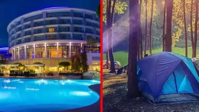 Otel fiyatlarında artış yaşanıyor. Tatilciler 5 bine otel yerine 650 TL’ye deniz kıyısında çadır keyfi yapmayı tercih ediyor!