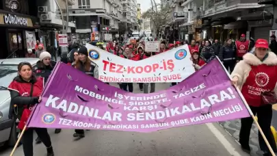 Tez-Koop-İş’li kadınlar 8 Mart için meydanlardaydı