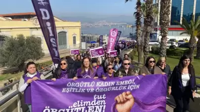 İzmir’de 8 Mart öncesi kadınlardan çağrı: Şiddetsiz yaşam istiyoruz
