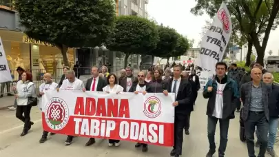 "Vazgeçmiyoruz, Buradayız!" Adanalı Sağlık Emekçileri Halkın Sağlık Hakkı İçin Yürüdü