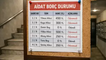 Apartmanlarda ‘Borçlu Listesi’ Dönemi Kapandı: İsim İfşa Etmek Artık Yasak!