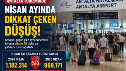 Antalya Turizminde Nisan Düşüşü: Yabancı Turist Sayısında Yüzde 18 Gerileme