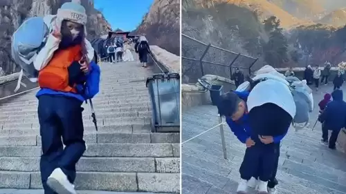 Sırtında Taşıdığı Turistlerden Binlerce Dolar Kazanıyor!