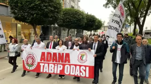 "Vazgeçmiyoruz, Buradayız!" Adanalı Sağlık Emekçileri Halkın Sağlık Hakkı İçin Yürüdü