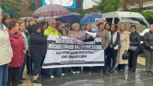 Kayseri’de kadınlardan tartışmalı video sonrası protesto