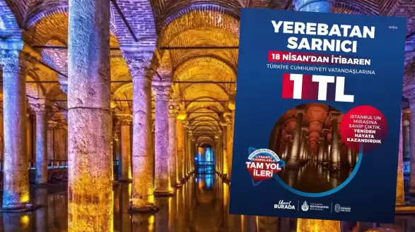 Yerebatan Sarnıcı’nda Sembolik Adım: Türk Vatandaşlarına Giriş Sadece 1 TL!