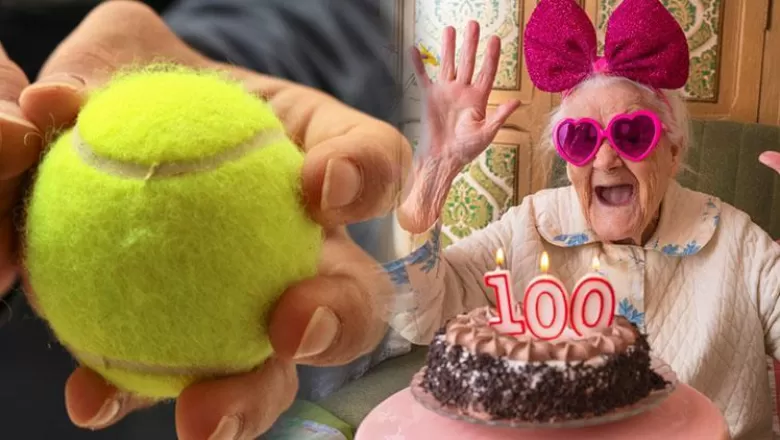 Yüz yaşına ulaşmanın sırrı avuçlarınızda saklı! Sağlık durumunuzu ele veren tenis topu testiyle genç kalın...
