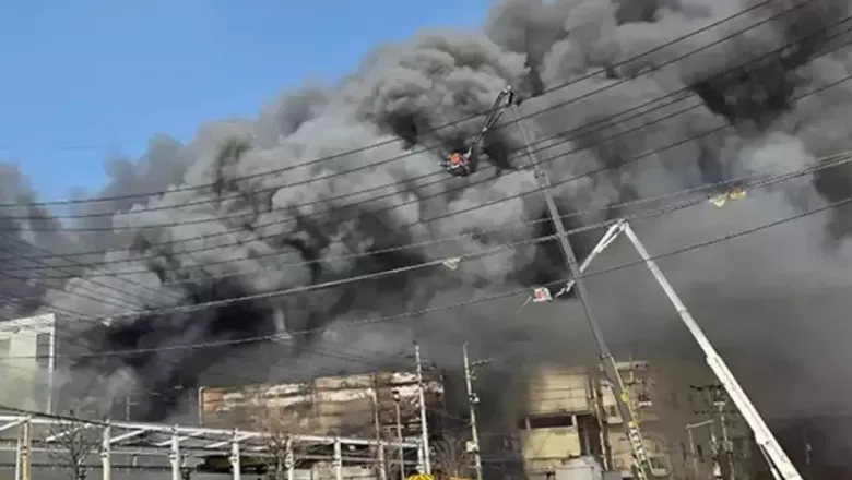 Güney Kore’de otomobil parça fabrikasında yangın