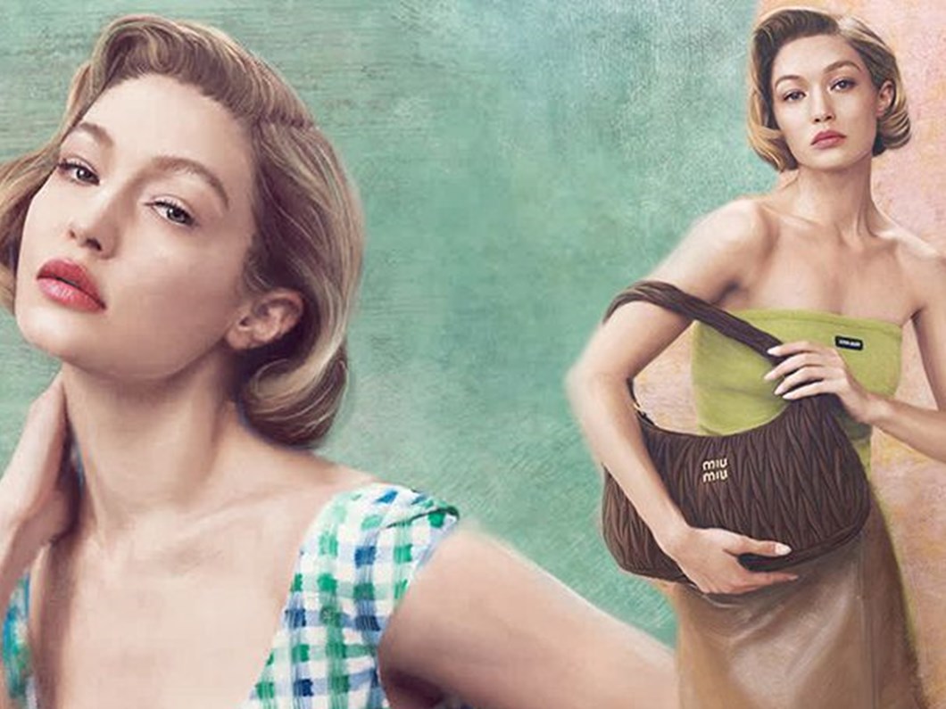Moda İkonu Gigi Hadid, Ünlü Moda Markası İçin Objektif Karşısında