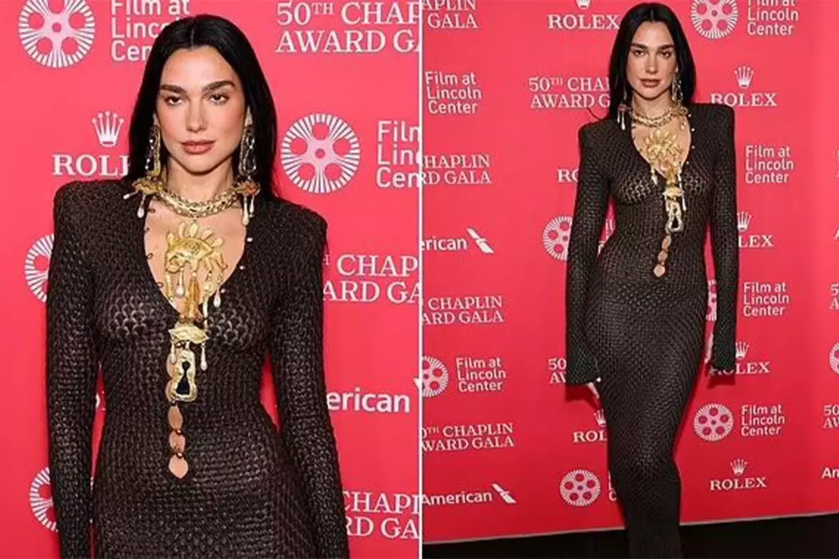 Dua Lipa, son etkinliğinde transparan elbisesiyle olay yarattı!