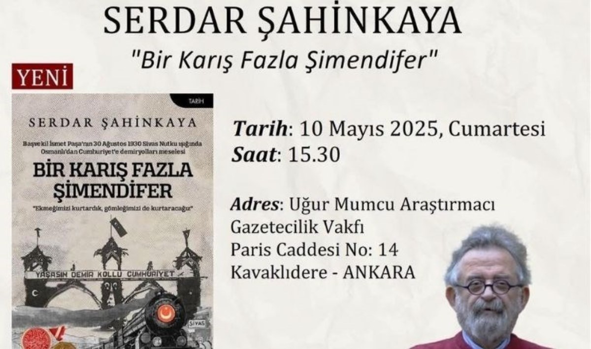Yazar Serdar Şahinkaya, "Bir Karış Fazla Şimendifer" kitabıyla hayranlarıyla buluşacak.