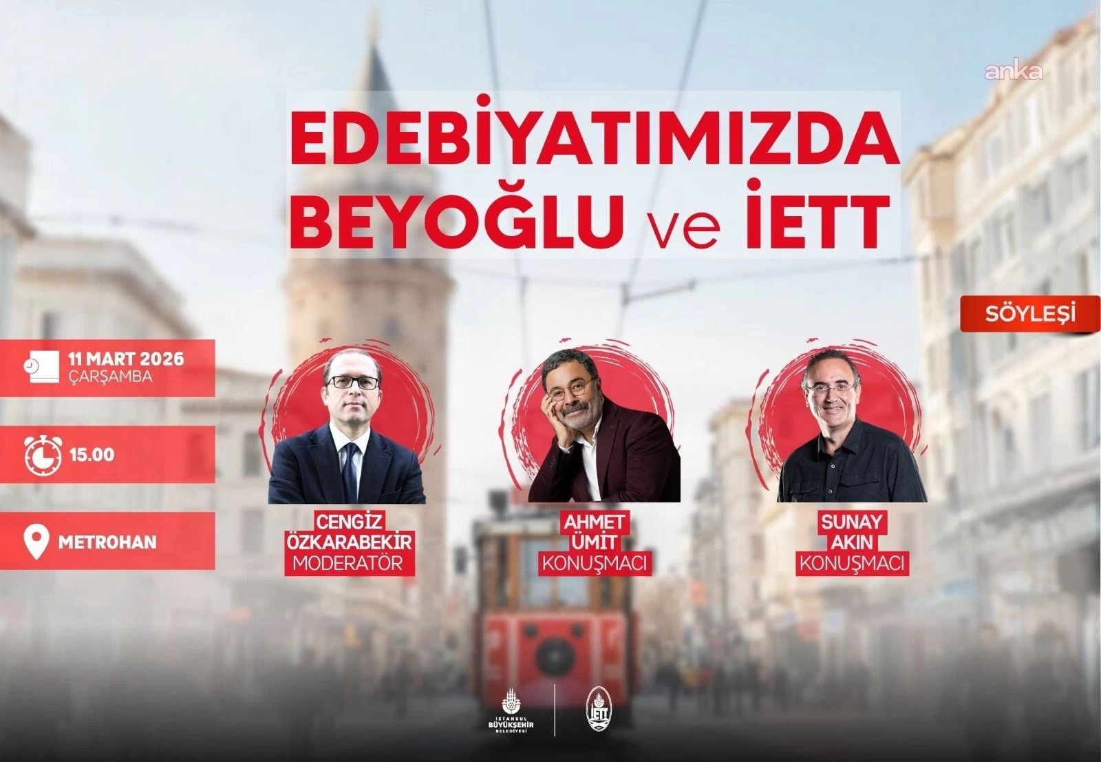 Edebiyatın Dev İsimleri Metrohan’da Buluşuyor: Ahmet Ümit ve Sunay Akın ile "Beyoğlu ve İETT" Söyleşisi