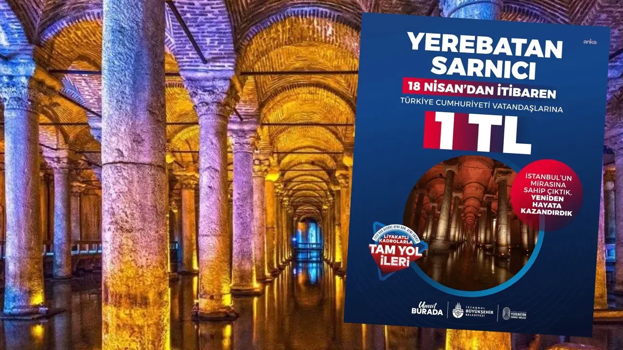 Yerebatan Sarnıcı’nda Sembolik Adım: Türk Vatandaşlarına Giriş Sadece 1 TL!