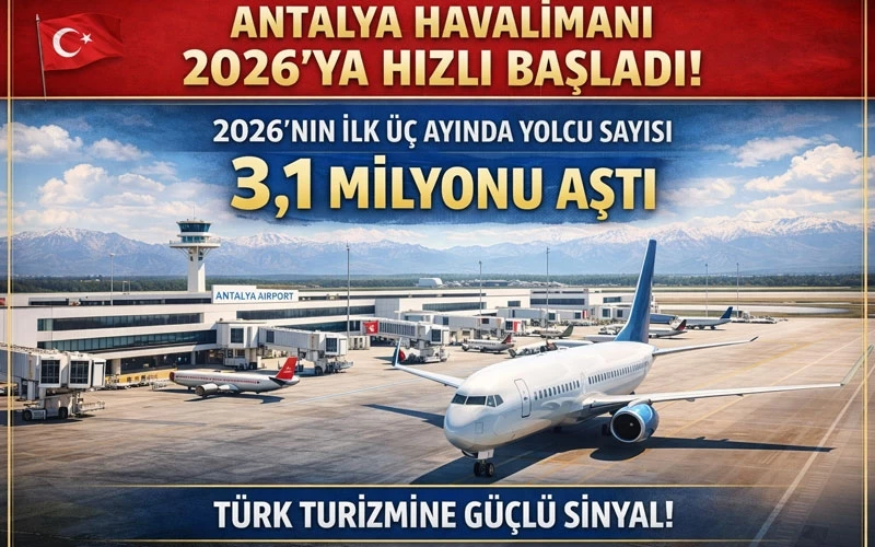 Antalya Havalimanı’nda 3 Milyon Yolcu Barajı Geçildi